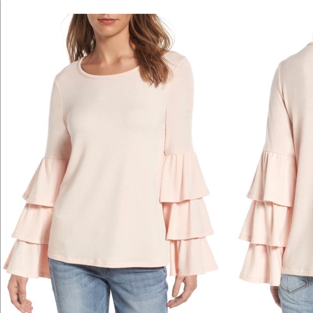 Pleoine bell sleeved top -size small